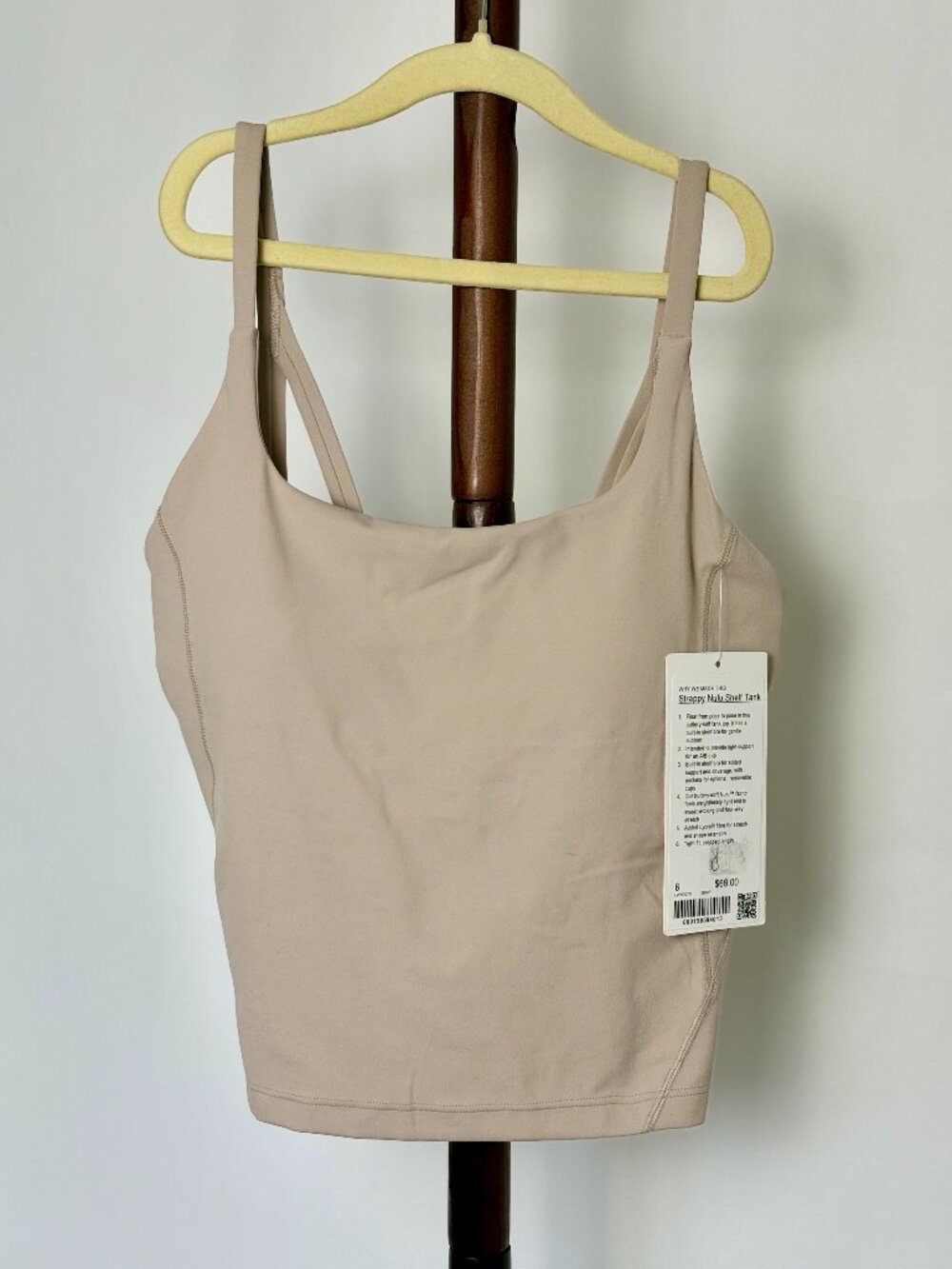 NWT | Lululemon Strappy Nulu Shelf Tank Beige | Size 6